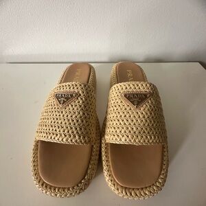 Prada crochet sandals
